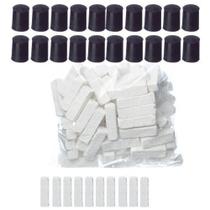 Kit Para Sinuca Com 20 Ponteiras Rista + 1/2Kg Giz Branco Para Taco