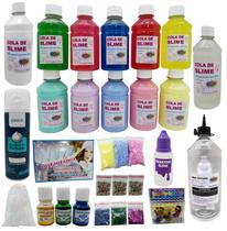 Kit Para Slime Colas Clear Coloridas Super Bonitas