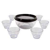 Kit Para Sobremesa Com 1 Bowl Com Tampa + 6 Potes de Sobremesa Kit Para Sobremesa Com 1 Bowl Com Tampa + 6 Potes de Sobremesa