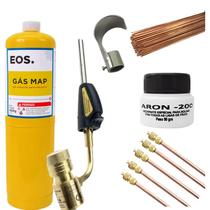 Kit para Solda Refrigeração Maçarico Portátil Profissional