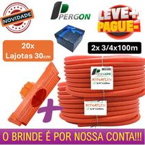 Kit para sua Laje Conduíte Laranja Reforçado Pergon 3/4"x 200mts + 20x Lajotas de Teto 27/30cm + b Kit para sua Laje Conduíte Laranja Reforçado Pergon 3/4"x 200mts + 20x Lajotas de Teto 27/30cm + b