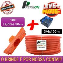 Kit para sua Laje Conduíte Laranja Reforçado Pergon 3_4x 100mts 10x Lajotas de Teto 30cm brinde para você