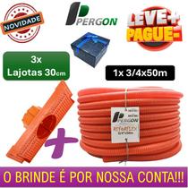 Kit para sua Laje Conduíte Laranja Reforçado Pergon 3_4x 50mts 3x Lajotas de Teto 27_30cm brindes