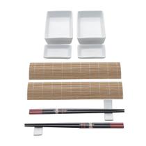 Kit para Sushi de Bambu com Molheiras 10pçs Kyoto - Lyor