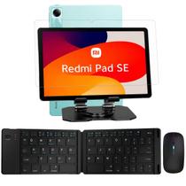 Kit para Tablet Redmi Pad SE 11 Teclado Dobrável + Mouse Bluetooth + Suporte 360 + Película de Vidro Kit para Tablet Redmi Pad SE 11 Teclado Dobrável + Mouse Bluetooth + Suporte 360 + Película de Vidro