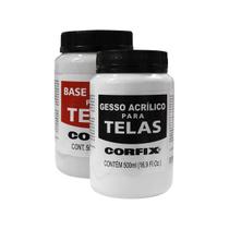 Kit para Telas Base Acrílica e Gesso Acrílico 500ml Corfix