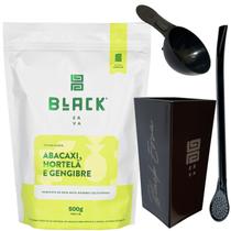 Kit Para Tereré Black Erva Mate 500g + Copo Cuia Quadrado Acrílico + Bomba Clássica Preta Kit Para Tereré Black Erva Mate 500g + Copo Cuia Quadrado Acrílico + Bomba Clássica Preta