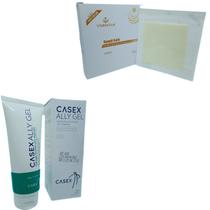 Kit Para Tratamento De Feridas 1 Hidrogel Pomada + 1 Curativo Alginato Calcio Para Cicatrizar Lesão Machucado