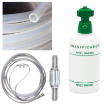 Kit para tubo de Oxigênio Mangueira Silicone Cânula para torpedo medicinal Frasco Humidificador