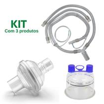 Kit para ventilador mecânico - jarra camara + circuito bpap invasivo extra leve + filtro p/cpap bact - KITS DE PRODUTOS