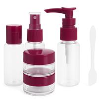 Kit Para Viagem 6 Peças Frascos C/ Estojo Hermético Sortido Kit Para Viagem 6 Peças Frascos C/ Estojo Hermético Sortido