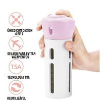 Kit Para Viagem Dispenser 4 em 1 Porta Shampoo Condicionador Creme Sabonete Postagem em 24h - Saara Online