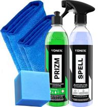 Kit Para Vidros Removedor de Marcas De Agua Prizm Selante Sintetico Brilho e Proteção Spell Vonixx