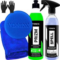 Kit Para Vidros Removedor de Marcas de Agua Prizm Selante Sintetico Brilho e Proteção Uv Spell Vonixx Kit Para Vidros Removedor de Marcas de Agua Prizm Selante Sintetico Brilho e Proteção Uv Spell Vonixx