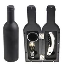 Kit Para vinho formato de garrafa Acessorios P Abrir Vinho - rocie