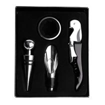 Kit para Vinhos 4 Peças Aço Inox Kit para Vinhos 4 Peças Aço Inox
