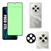Kit Para Xiaomi Poco C75 Película Cerâmica 9d , Capa e Película Câmera