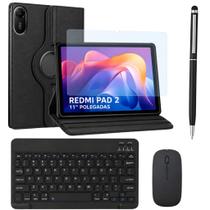 Kit para Xiaomi Redmi Pad 2 Capa Giratória Película Caneta Touch 2 em 1 Teclado Mouse Kit para Xiaomi Redmi Pad 2 Capa Giratória Película Caneta Touch 2 em 1 Teclado Mouse