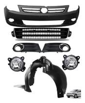 Kit Parachoque Gol G5 2009 a 2012 com Grades Moldura e Parabarro