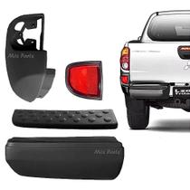 Kit Parachoque Traseiro com Pisante e Refletor para Mitsubishi L200 Triton 2008 a 2016