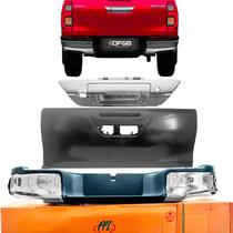 Kit Parachoque Traseiro Cromado com Pisante Tampa e Maçaneta Hilux 2016 a 2024