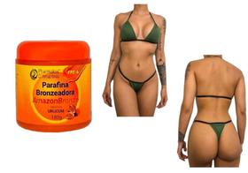 Kit Parafina Bronzeadora Vegana - Amazonbronze - Pharmakos - 180g Brinde Biquíni Kit Parafina Bronzeadora Vegana - Amazonbronze - Pharmakos - 180g Brinde Biquíni