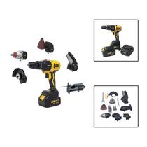 Kit Parafusadeira 6 Em 1 Multifuncional Motoserra 2 Baterias Kit Parafusadeira 6 Em 1 Multifuncional Motoserra 2 Baterias