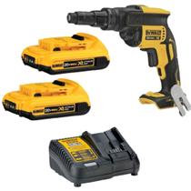 Kit parafusadeira com controle torque 20V com carregador bivolt + 2 baterias 2,0AH - Dewalt