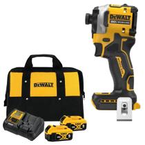 Kit Parafusadeira DCF850B 1/4'' 20V MAX com 2 Bats 5Ah Carregador Potência para Grandes Projetos