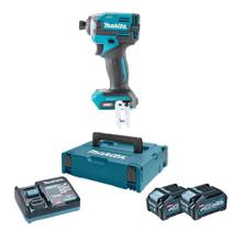 Kit Parafusadeira de Impacto 40V XGT TD003GZ Sextavado + 02 Baterias 40V 4Ah XGT 191K08-2 + Carregador Rápido DC40RA - Makita Kit Parafusadeira de Impacto 40V XGT TD003GZ Sextavado + 02 Baterias 40V 4Ah XGT 191K08-2 + Carregador Rápido DC40RA - Makita