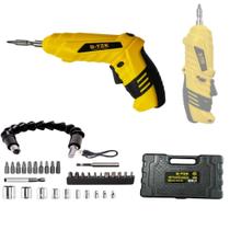 kit Parafusadeira e Furadeira 360 com 46 pçs Portátil Doméstica Carregador Usb Leve e Prático kit Parafusadeira e Furadeira 360 com 46 pçs Portátil Doméstica Carregador Usb Leve e Prático