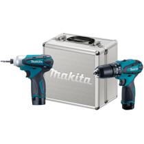 Kit Parafusadeira e Furadeira de Impacto com 2 Baterias + Carregador e Maleta - DK1493 - MAKITA Kit Parafusadeira e Furadeira de Impacto com 2 Baterias + Carregador e Maleta - DK1493 - MAKITA