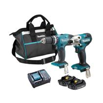 Kit parafusadeira e furadeira de impacto makita 18v 1,5ah bivolt dlx2336y01