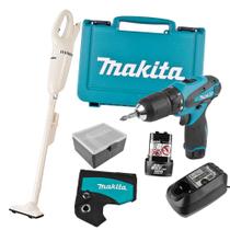 Kit Parafusadeira e Furadeira DF330DWE Makita e Aspirador de Pó CL100DZ