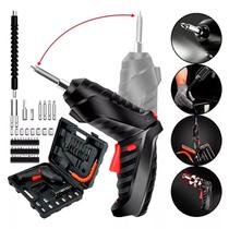 Kit Parafusadeira Elétrica Sem Fio Com 47 Chaves Fenda Philips 110V/220V
