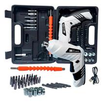 Kit Parafusadeira Elétrica Sem Fio Luatek 47 Chaves Fenda Philips Cor Cinza 110V/220V Kit Parafusadeira Elétrica Sem Fio Luatek 47 Chaves Fenda Philips Cor Cinza 110V/220V