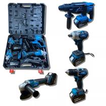 Kit Parafusadeira + Esmerilhadeira+Chave Impacto + Martelete Kit Parafusadeira + Esmerilhadeira+Chave Impacto + Martelete