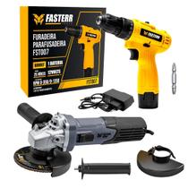 Kit Parafusadeira Furadeira Bivolt A Bateria 12v Com Esmerilhadeira Lixadeira Angular Profissional 1000W 11000 Rpm Kit Parafusadeira Furadeira Bivolt A Bateria 12v Com Esmerilhadeira Lixadeira Angular Profissional 1000W 11000 Rpm