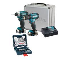 KIT Parafusadeira Furadeira Chave de Impacto, Makita, 12V, com 2 Baterias, Carregador, Maleta e Kit 33 Peças Bosch Profissional CLX224SAX KIT Parafusadeira Furadeira Chave de Impacto, Makita, 12V, com 2 Baterias, Carregador, Maleta e Kit 33 Peças Bosch Profissional CLX224SAX