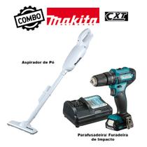 Kit Parafusadeira/ Furadeira de Impacto HP333DYX3 + Aspirador de Pó CL106FDZW MAKITA Kit Parafusadeira/ Furadeira de Impacto HP333DYX3 + Aspirador de Pó CL106FDZW MAKITA