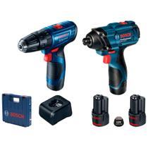 Kit Parafusadeira/Furadeira e Chave de Impacto a Bateria GSB 120-LI + GDR 120-LI BOSCH