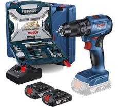 Kit Parafusadeira Furadeira Gsb 185 Li Com Brocas X Line 103 Peças