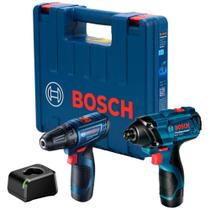 Kit Parafusadeira Furadeira GSR 120-LI + Chave de Impacto GDR 120-LI BIVOLT BOSCH Kit Parafusadeira Furadeira GSR 120-LI + Chave de Impacto GDR 120-LI BIVOLT BOSCH