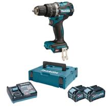 Kit Parafusadeira/Furadeira Impacto 40V XGT 13mm HP002GZ + 02 Baterias 40V 4Ah XGT 191K08-2 + Carregador Rápido DC40RA - Makita Kit Parafusadeira/Furadeira Impacto 40V XGT 13mm HP002GZ + 02 Baterias 40V 4Ah XGT 191K08-2 + Carregador Rápido DC40RA - Makita