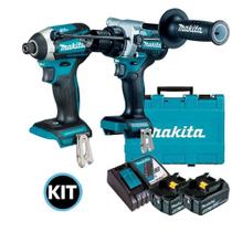 Kit Parafusadeira Furadeira Impacto Dhp486 + Parafusadeira - Makita Kit Parafusadeira Furadeira Impacto Dhp486 + Parafusadeira - Makita