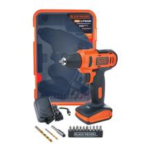 Kit Parafusadeira/Furadeira Mandril Black & Decker VVR 3/8, 12V, Maleta co Preto/Laranja - LD12SP-BR Kit Parafusadeira/Furadeira Mandril Black & Decker VVR 3/8, 12V, Maleta co Preto/Laranja - LD12SP-BR