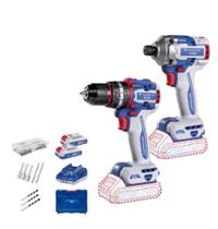Kit Parafusadeira/ Furadeira + Parafusadeira De Impacto 20v By Total Tramontina + 2 Bateria