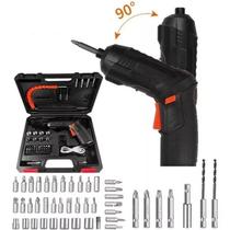 Kit Parafusadeira Furadeira Sem Fio 47 Pcs Recarregável Usb