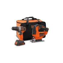 Kit parafusadeira impacto+serra tico tico c/1bat 20v+bolsa Kit parafusadeira impacto+serra tico tico c/1bat 20v+bolsa