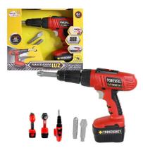 Kit Parafusadeira Infantil De Brinquedo Diversão Garantida